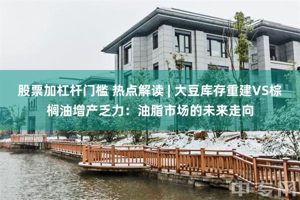 股票加杠杆门槛 热点解读 | 大豆库存重建VS棕榈油增产乏力：油脂市场的未来走向