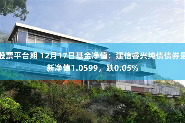 股票平台期 12月17日基金净值：建信睿兴纯债债券最新净值1.0599，跌0.05%